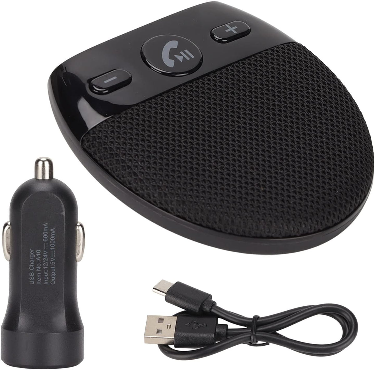 Heayzoki Bluetooth Car Speaker, Handsfree Speakerphone with Siri Support, Auto Power On/Off, Omni Mic