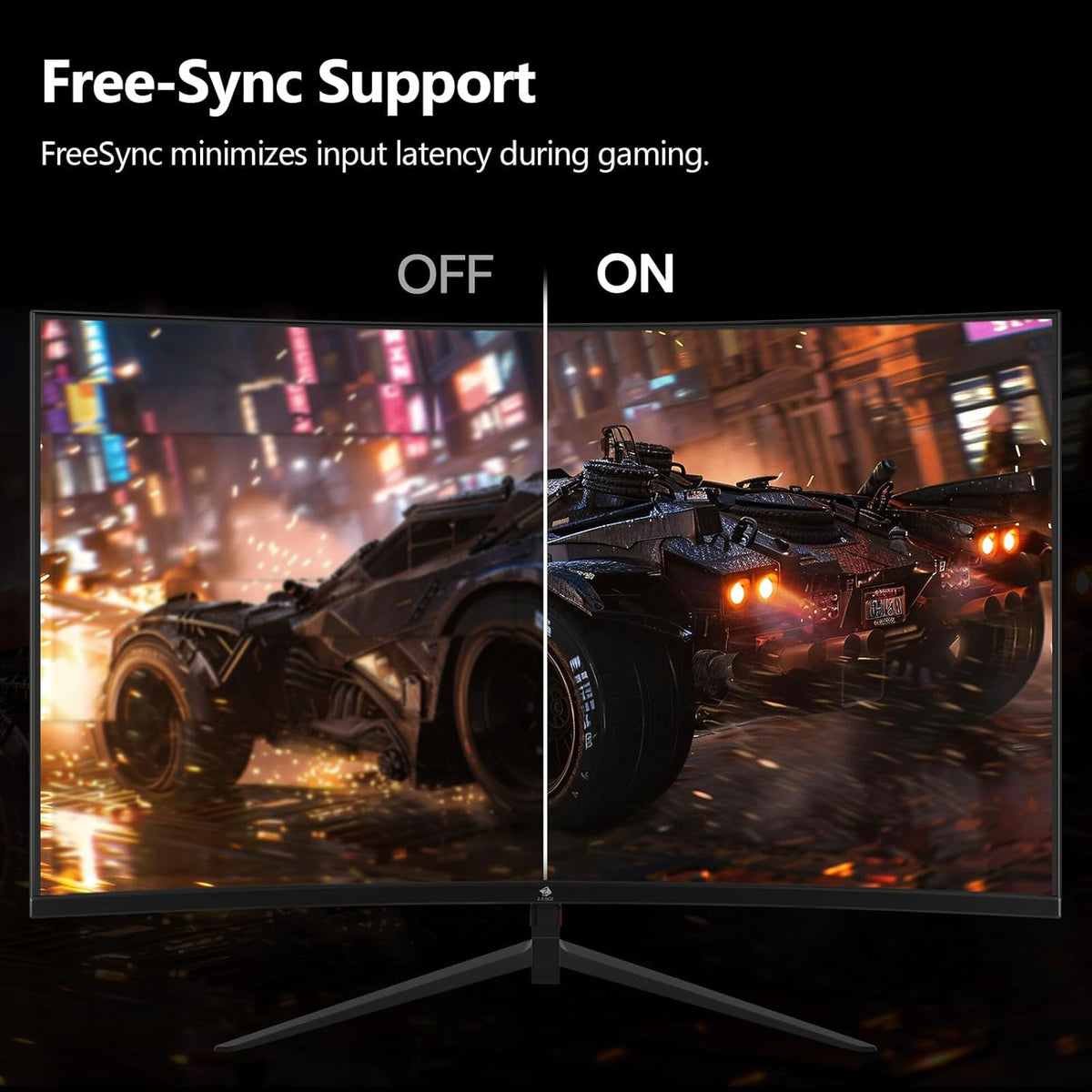 Z-Edge UG24 24-inch Curved Gaming Monitor 180Hz Refresh Rate, 1ms MPRT, FHD 1080 Gaming Monitor, R1650 Curved