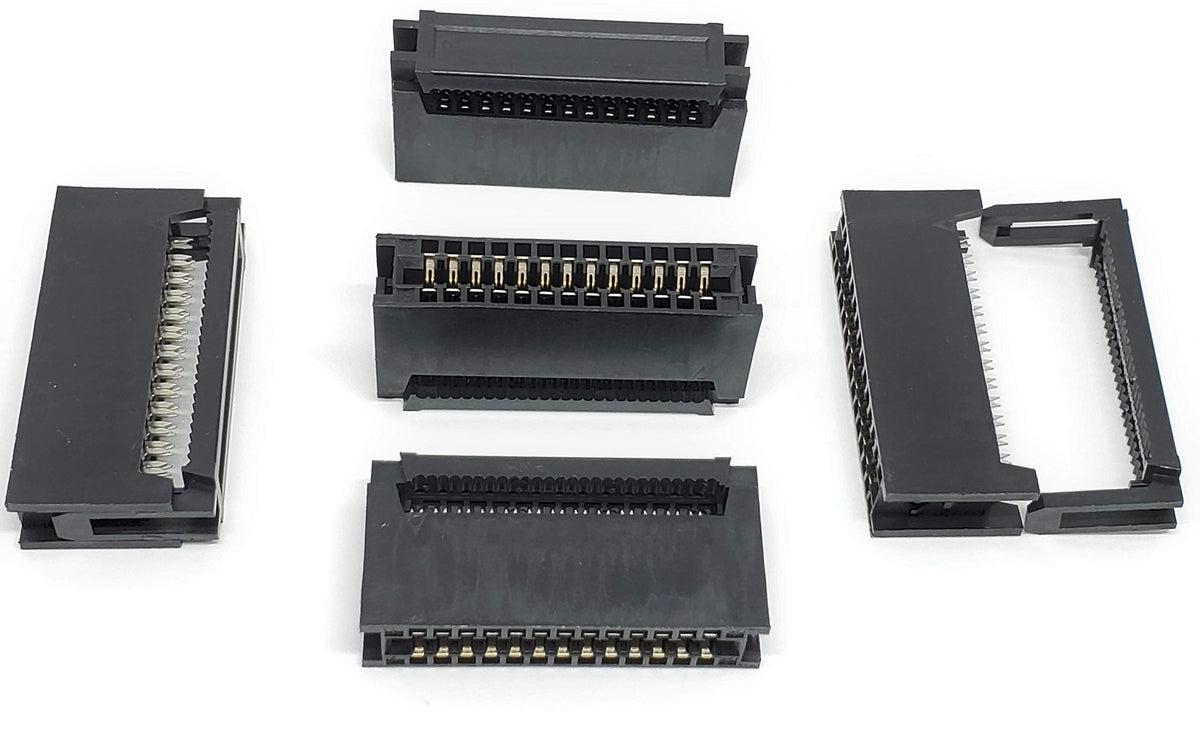 PC Accessories 26 Pins 2.54mm IDC Card Edge Connector for 1.27mm Flat Ribbon Cable, 26P CE26 5-Pack