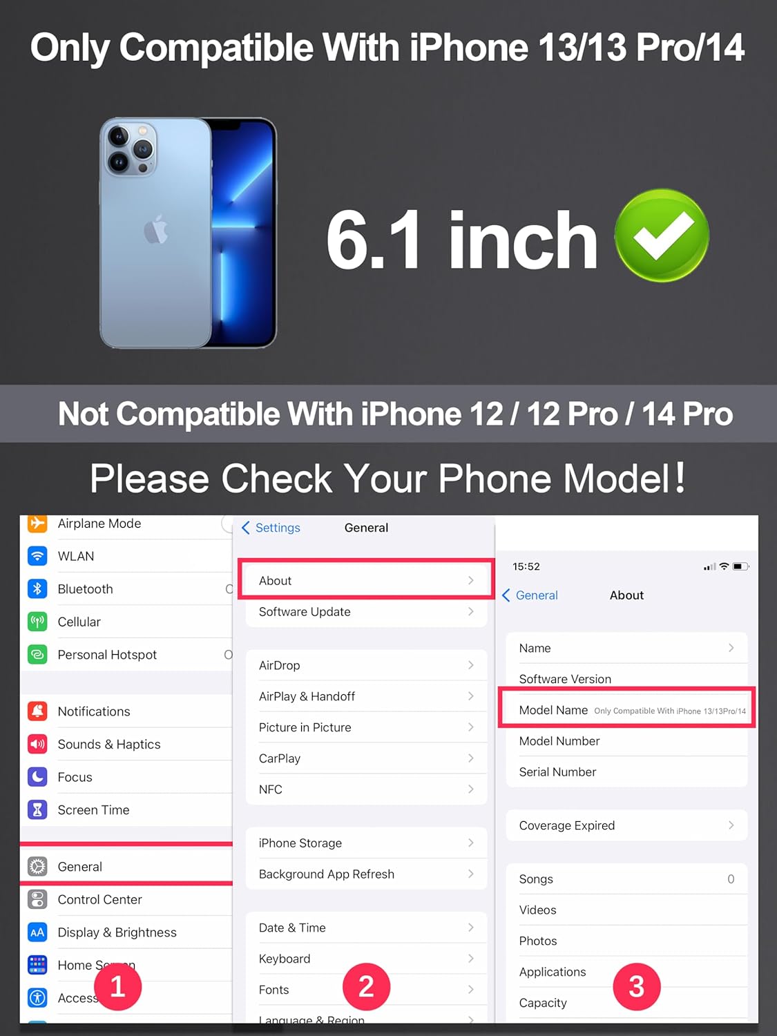 2 Pack Matte Screen Protector for iPhone 13/13 Pro/14-6.1 Inch, Anti-Fingerprint & Anti-Glare Screen Protector Tempered Glass Easy Installation