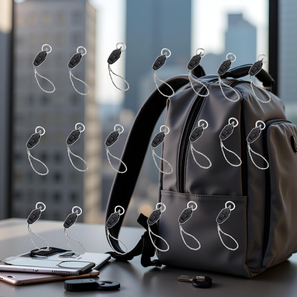YLiiii 20Pcs/lot Black Detachable Buckle Mobile Phone Accessories Pendant Buckle Small Sling Anti-Lost Lanyard Cords Hanging Head Keychains Hooks