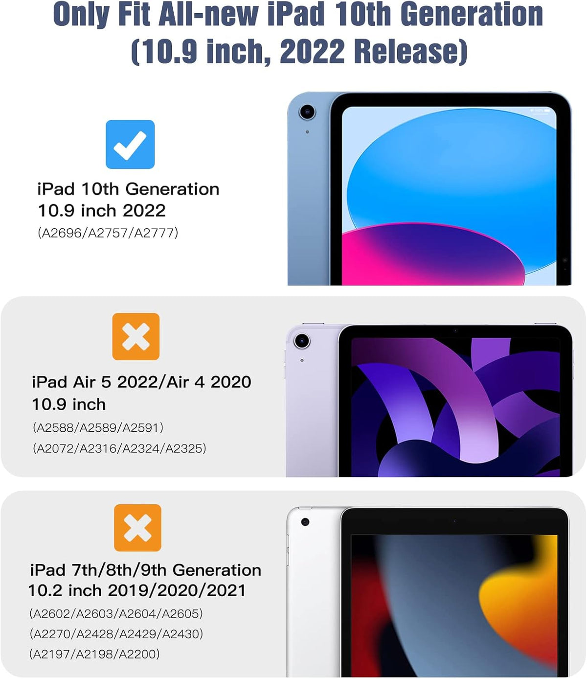 TiMOVO iPad 10th Generation Case 2022, Slim Hard Back Shell, Protective Smart Cover with Stand for 10.9 inch iPad