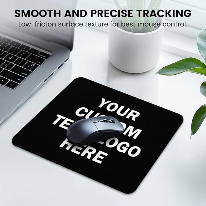 100 Packs Custom Mouse Pad Bulk with Photo Logo Personalized Image Text Laptop Desk Mat Sublimation Customized Non-Slip Desk Writing Pad for Office Work &amp Gaming7.9x9.5 in