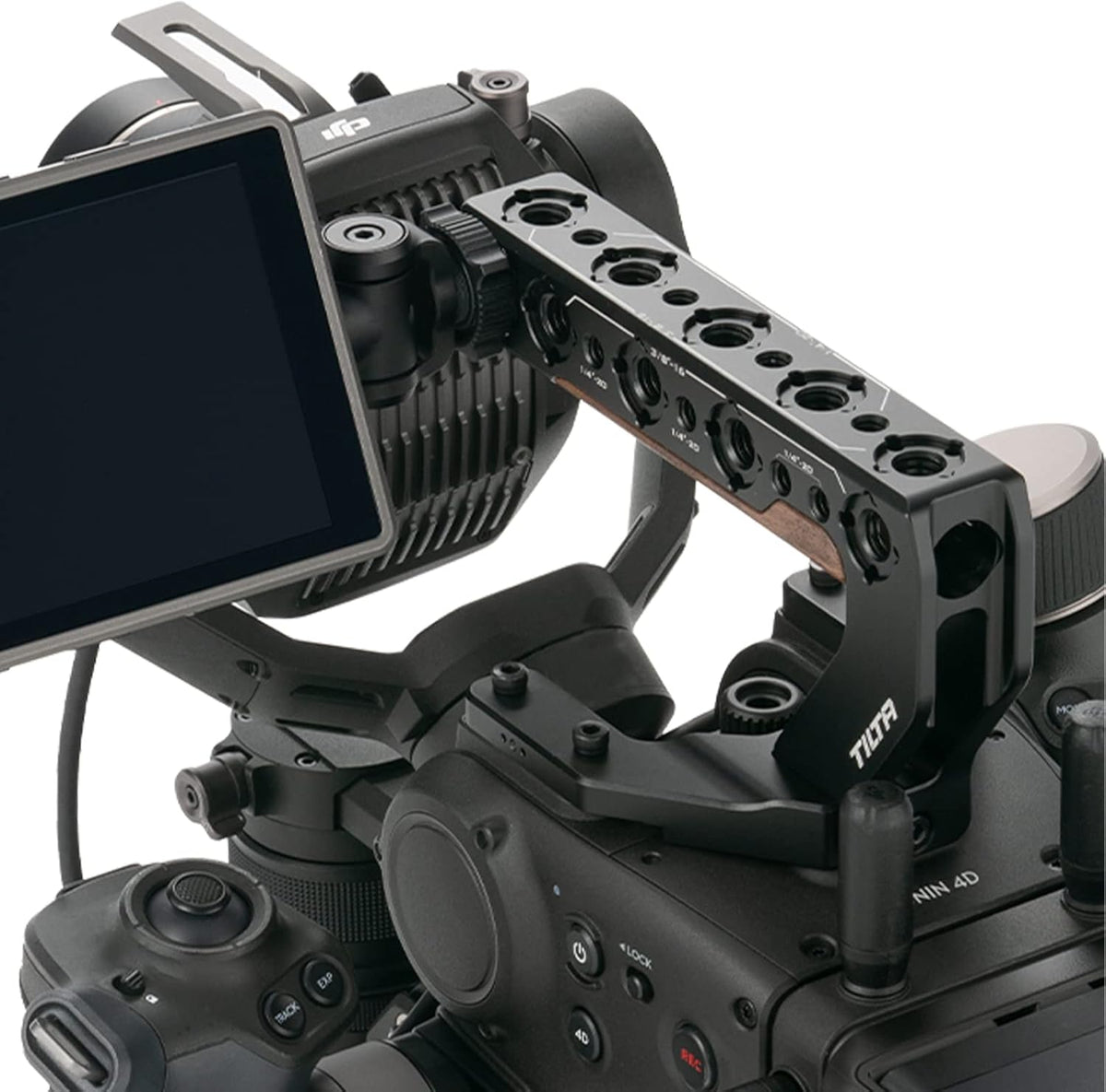 Tilta Top Handle Compatible with DJI Ronin 4D | Additional Grip & Accessory Mounts | 4D Monitor Compatible | Hydra Alien Ready | Lightweight & Durable ES-T09-TH