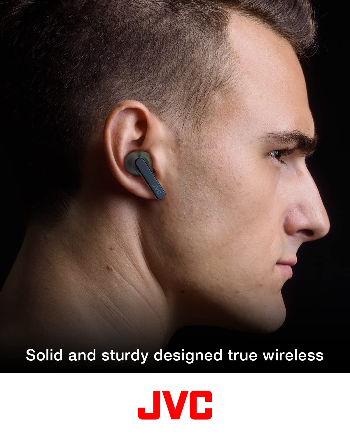 JVC RIPTIDZ True Wireless Headphones with Touch Sensor Operation, Single Ear use, IPX5, Bluetooth 5.1, Long Battery Life (up to 30 Hours) - HAA9TB