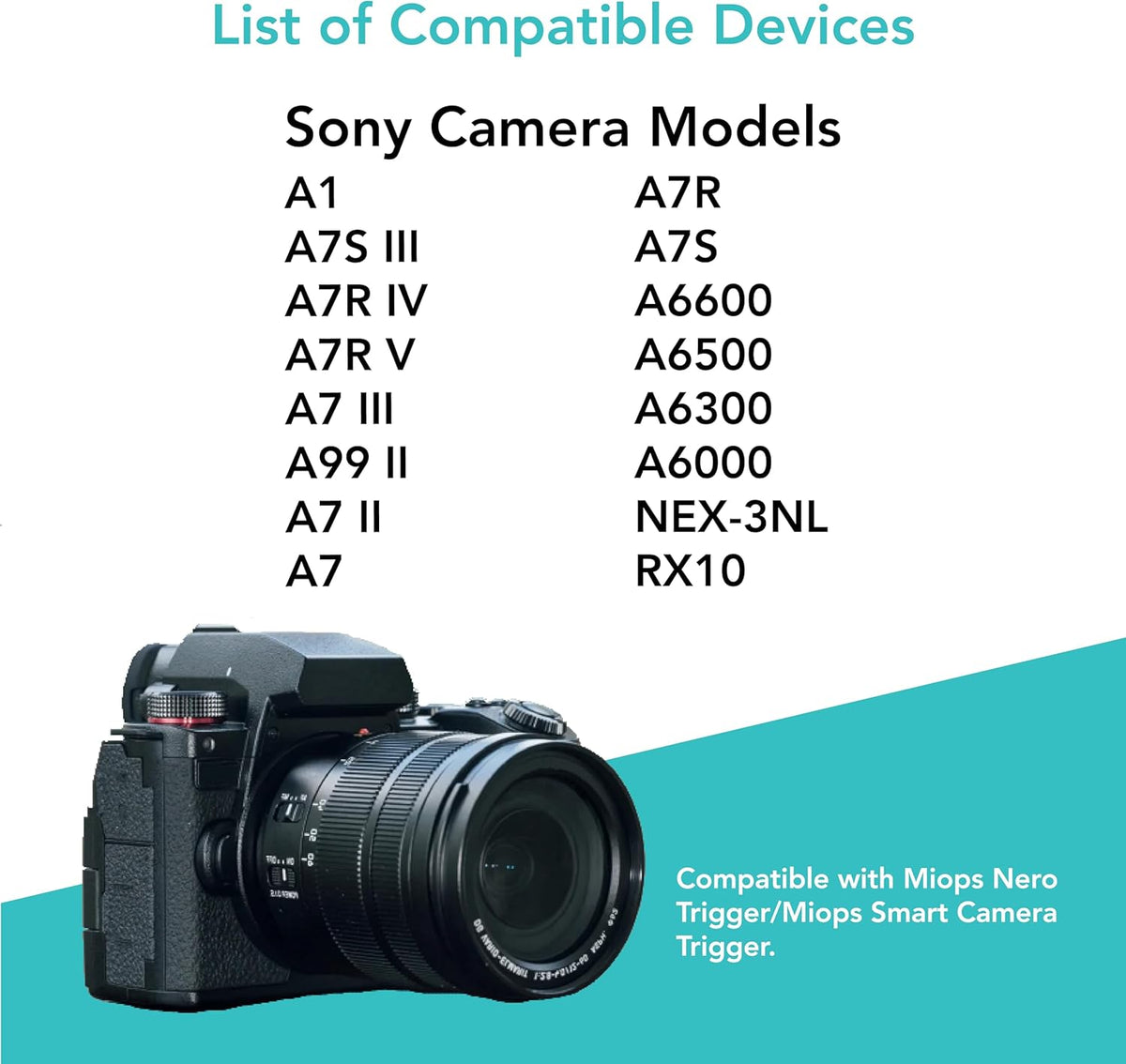 Foto&Tech 2.5mm-VPR1 Remote Control Shutter Release Cable for Miops Trigger, Compatible with Sony A1 A7 Series
