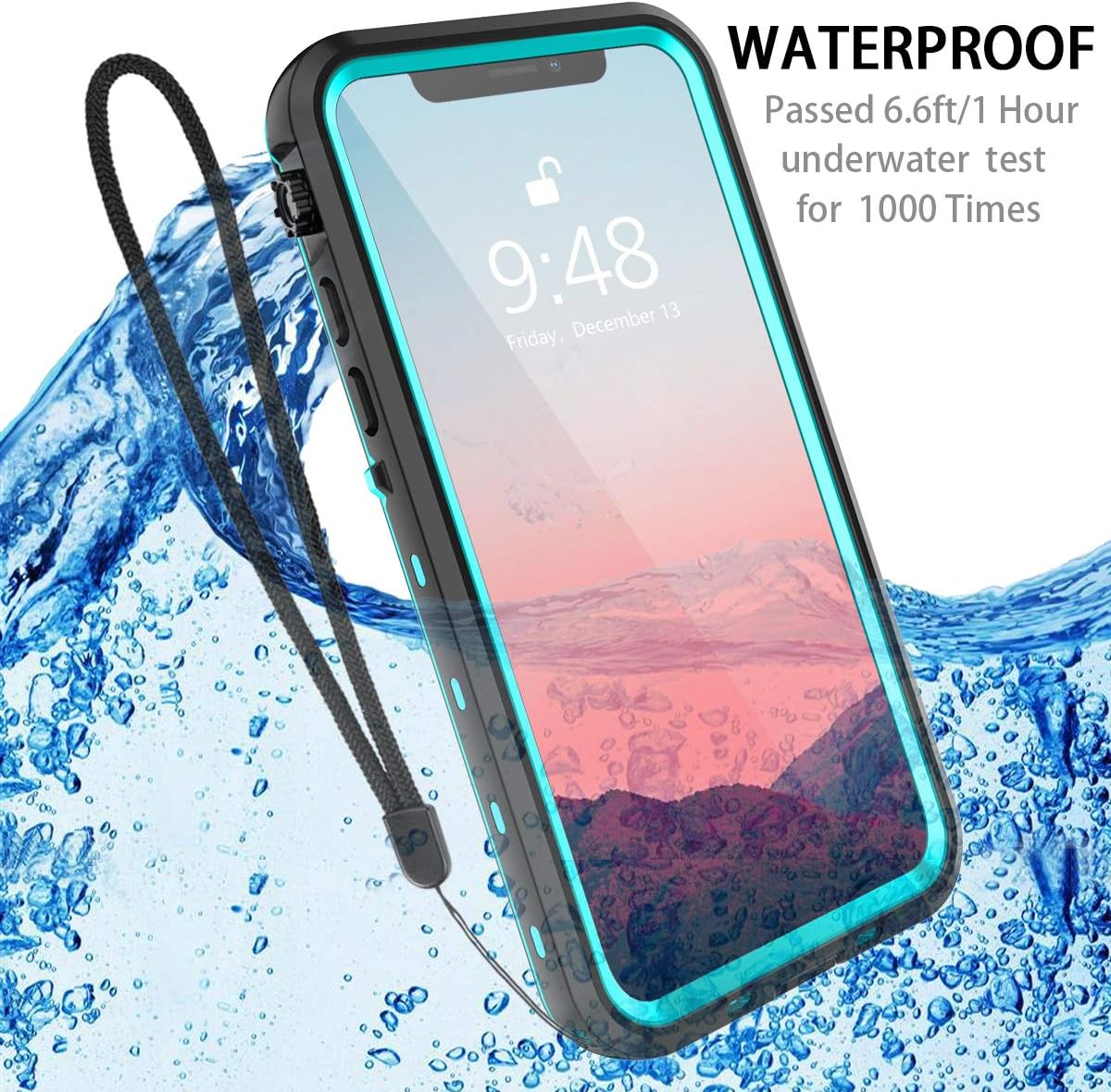 iPhone 11 Pro Max Case, Waterproof Full Body Rugged Clear Slim Case with Built-in Screen Protector for Apple iPhone 11