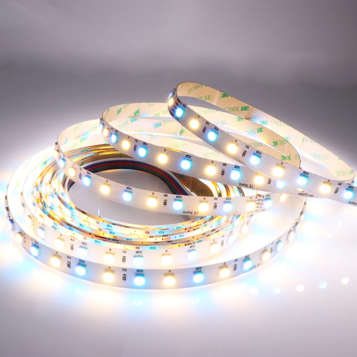 LEDENET RGBW LED Strip Lights RGB+Warm White(2800K-3200K) 360LEDs SMD 5050 DC 24V Multi-Colored LED Tape Lights Flexible LED Rope Lighting 16.4Ft
