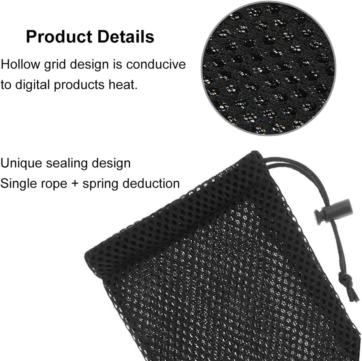 Haweel Pouch Carry Bag, Organizer for Smart Phones/Power Bank/USB Flash Drive/SD Cards and Other Accessories(Black)