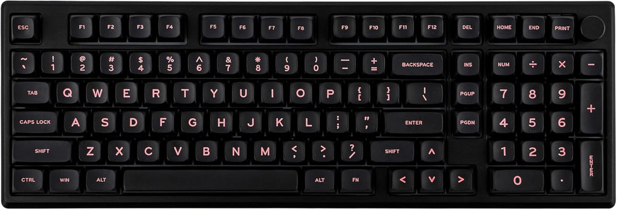 EPOMAKER Galaxy100 QMK/VIA Wireless Gaming Keyboard, Aluminum Shell, Bluetooth/2.4Ghz/USB-C, Pre-Lubed Hot-Swappable Linear Switches, NKRO, RGB Backlit (Black, Wisteria Linear Switch)