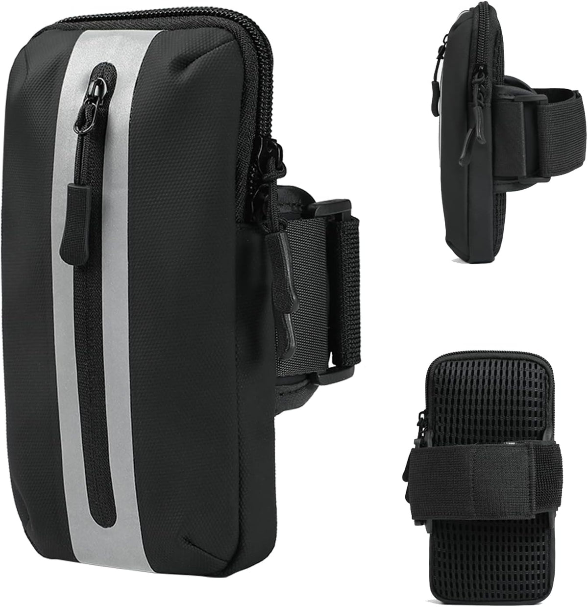 Running Phone Holder Armband, iPhone Arm Bands for Exercise, Running Arm Bands for Cell Phone, Phone Purse Cell Phone Holder for Walking (Black)