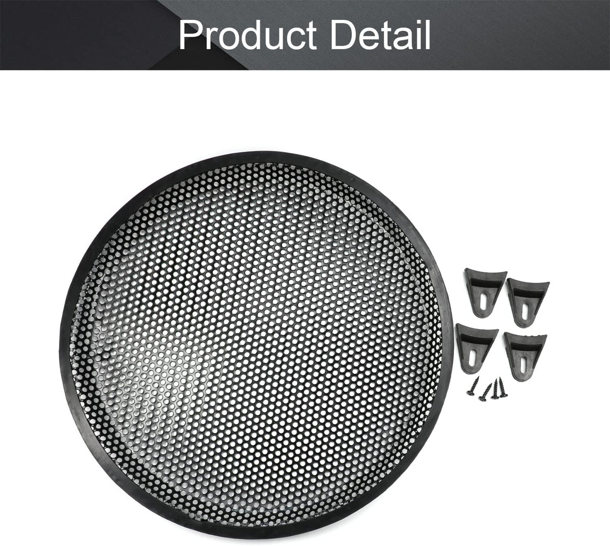 Fielect 4Pcs Black 10 inch Speaker Grill Cover - SubWoofer Grille Speaker Covers Waffle Grill Cover Guard Protector