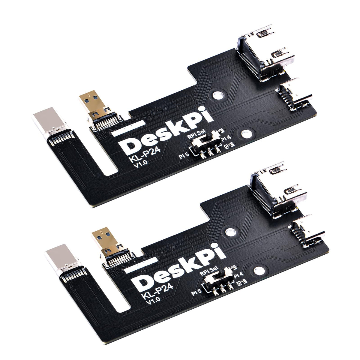 Geeekpi Micro Hdmi To Hdmi Adapter Board For Raspberry Pi 5 / Pi 4B, Compatible With Deskpi Rackmate Accessories 10 Inch 1U Sbc