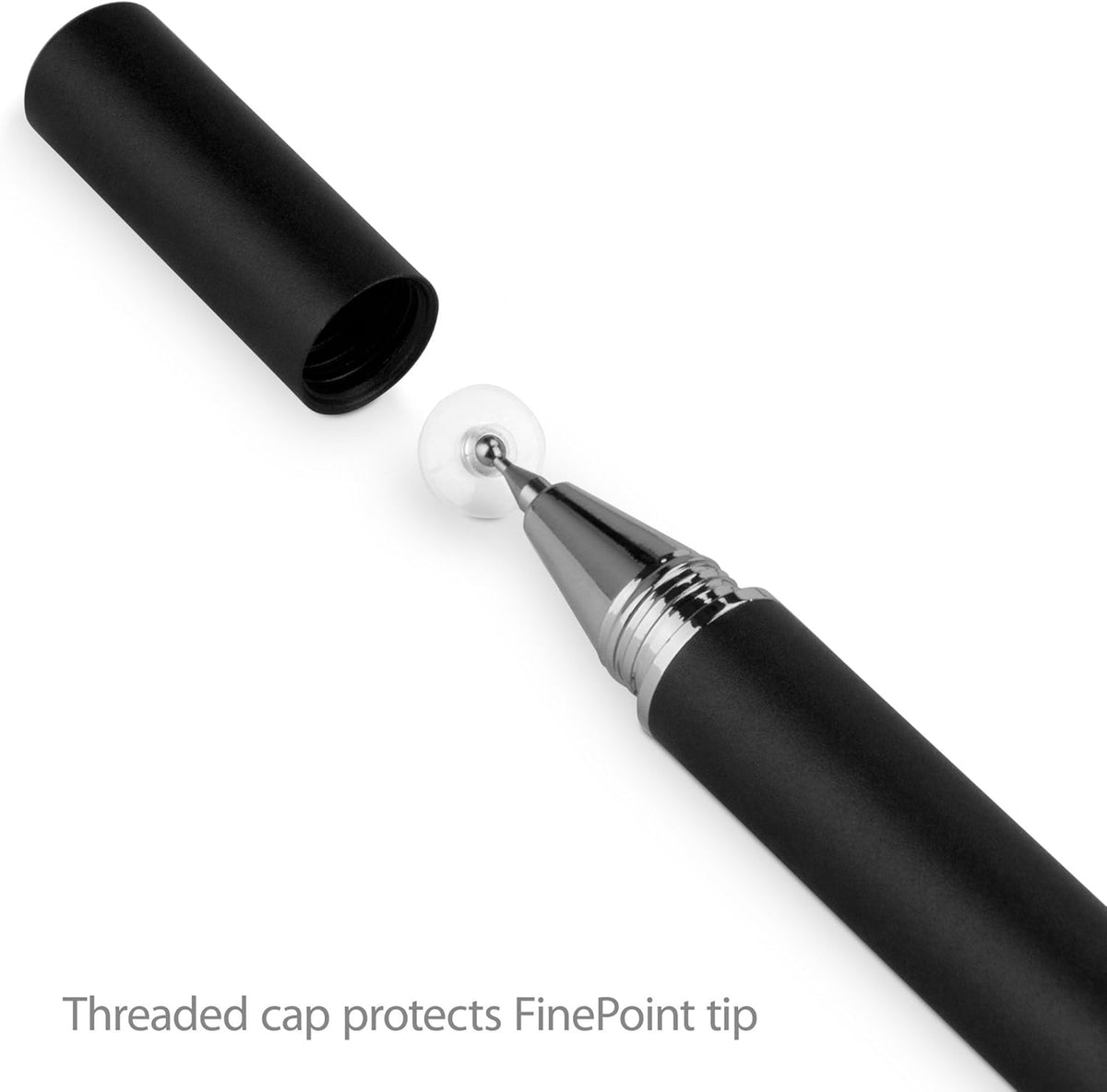 BoxWave Stylus Pen, FineTouch Capacitive Stylus for ASUS ProArt StudioBook Pro 15 W500G5T, Super Precise, Jet Black