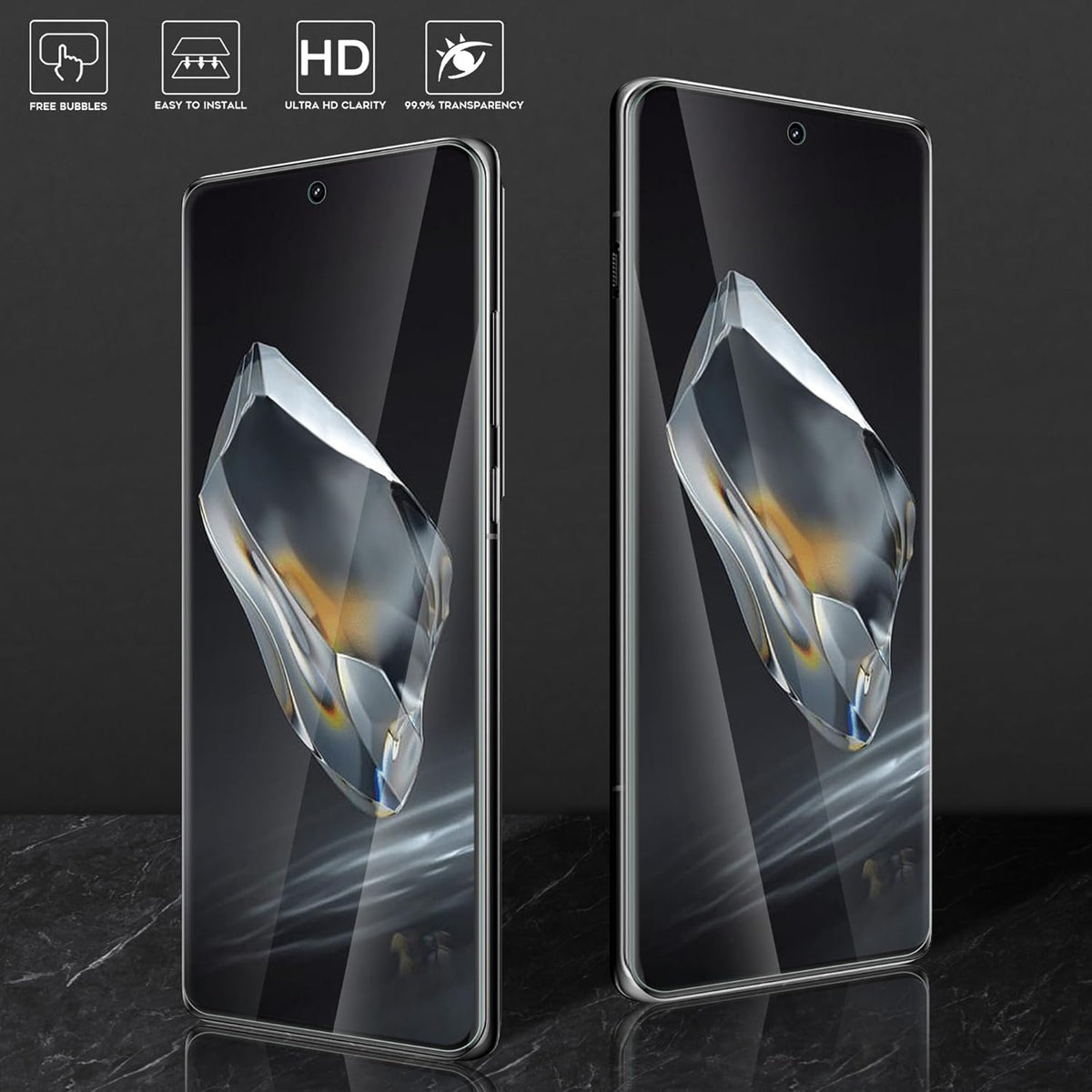 Premium TPU Screen Protector (2 Pack) for OnePlus 12 & OnePlus 12R, Anti-Scratch, Bubble-Free Quality.