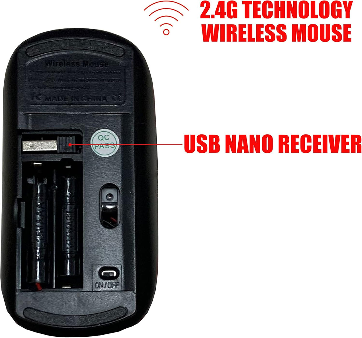 2.4G Wireless Mouse with Cute Pattern Design for All Laptops and Desktops with Nano Receiver - Dragonfly Wild Rose