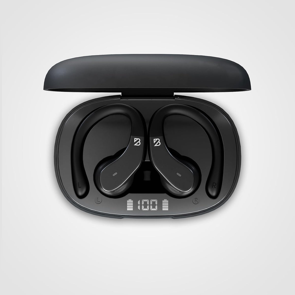 Runner 40 Secure-Fit Wireless Earbuds for Small Ears, Bluetooth Earbuds for Running, Deep Bass Wrap Around Earbuds with
