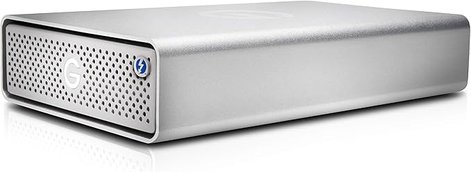 G-Technology 12TB G-DRIVE with Thunderbolt 3 and USB-C Desktop External Hard Drive Silver - 0G05383-1