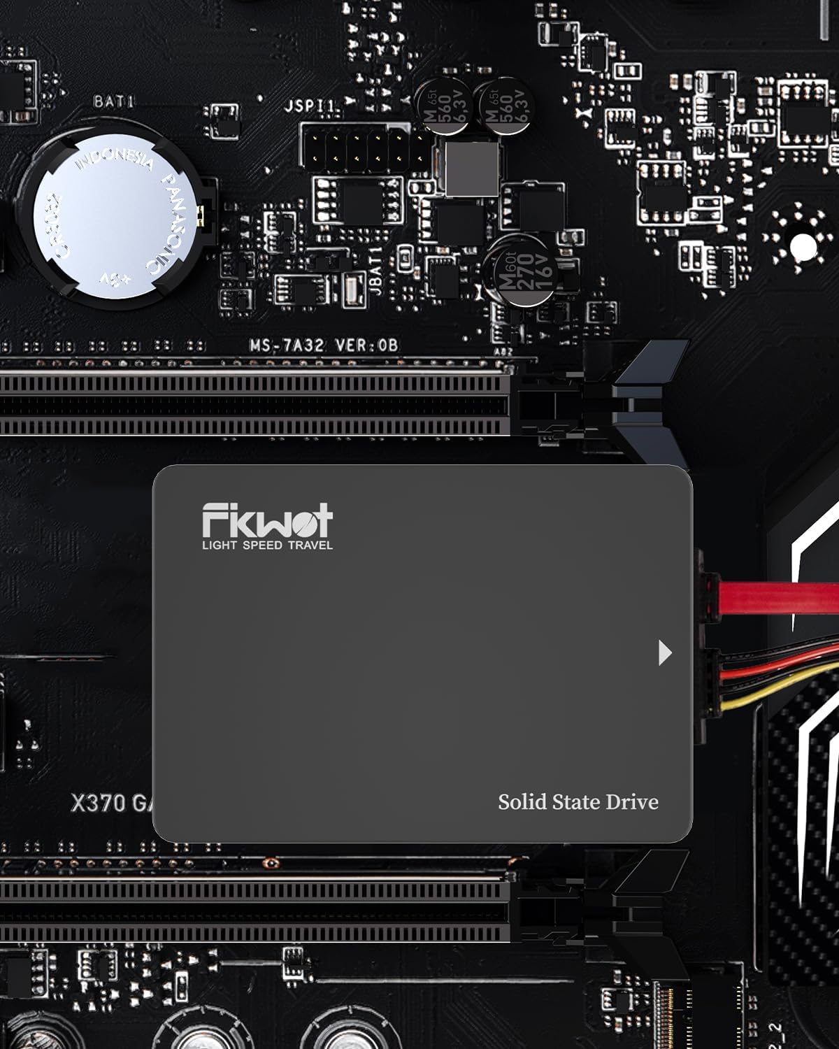 FX812 256GB SSD SATA III 2.5" 6GB/s, 3D NAND TLC, 70% SLC Cache, Up to 560MB/s, Compatible with Laptop & PC Desktop