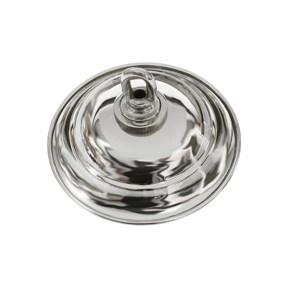 Rch Hardware Cn-Br05-120 Brass Traditional Round Ceiling Canopy, 4.7 Inch, Polished Chrome