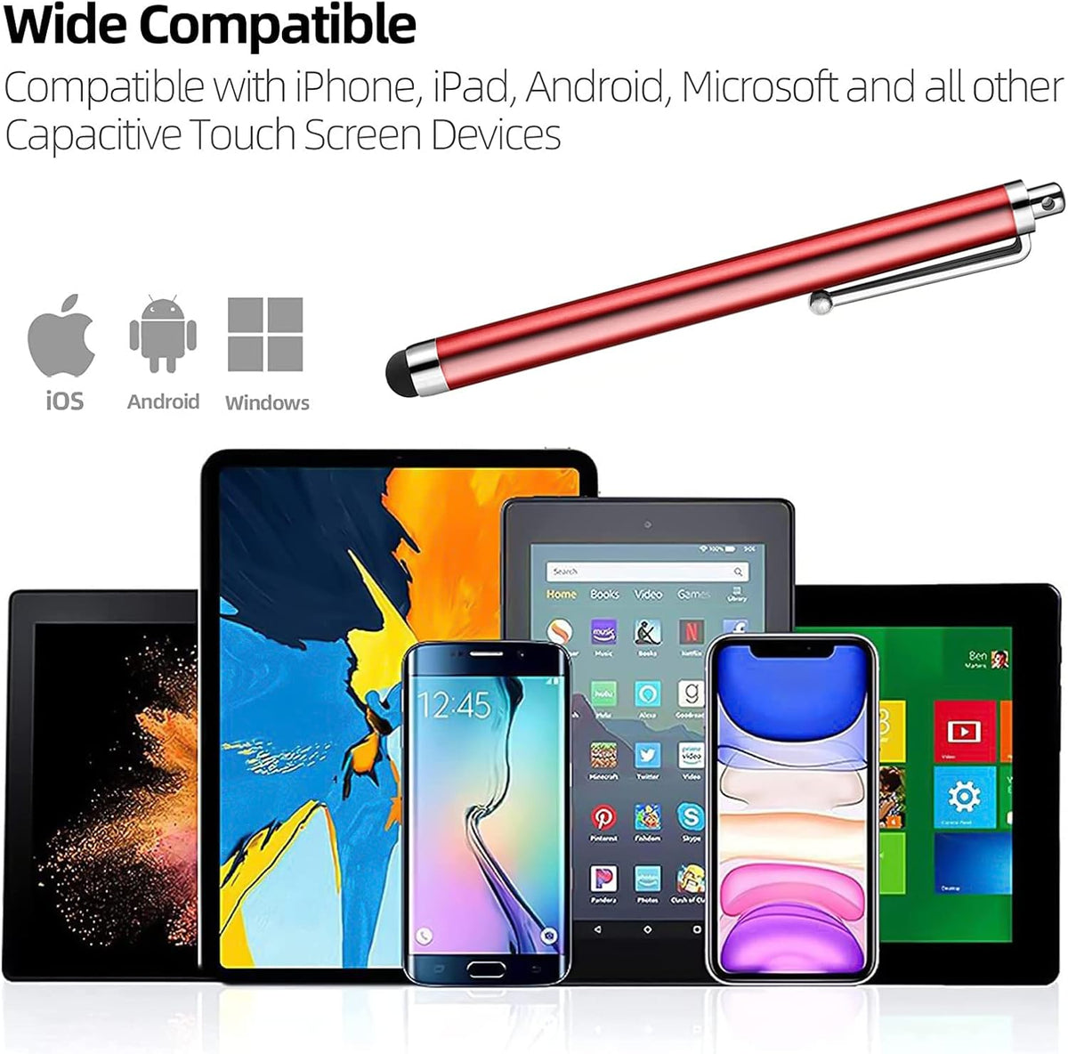 ORIbox Stylus Pens for Touch Screens, 10 Pack Lightweight Design for iPad, iPhone, Samsung, All Capacitive Devices