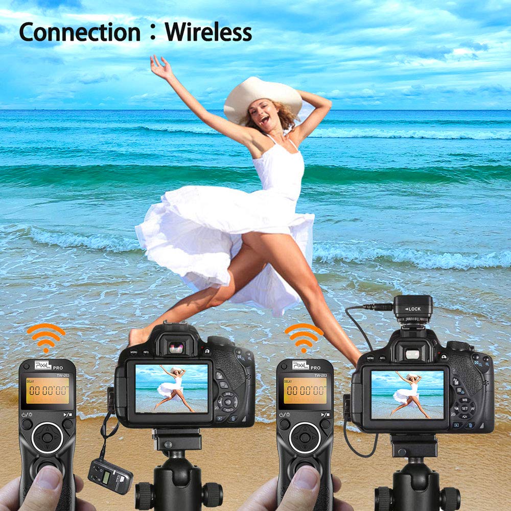 Wireless Remote Shutter Release Cable Wired Timer Remote Control TW-283DC0 Compatible for Nikon D850 D810 D800 D700 D500 D300 D300s D200 D40s D800E
