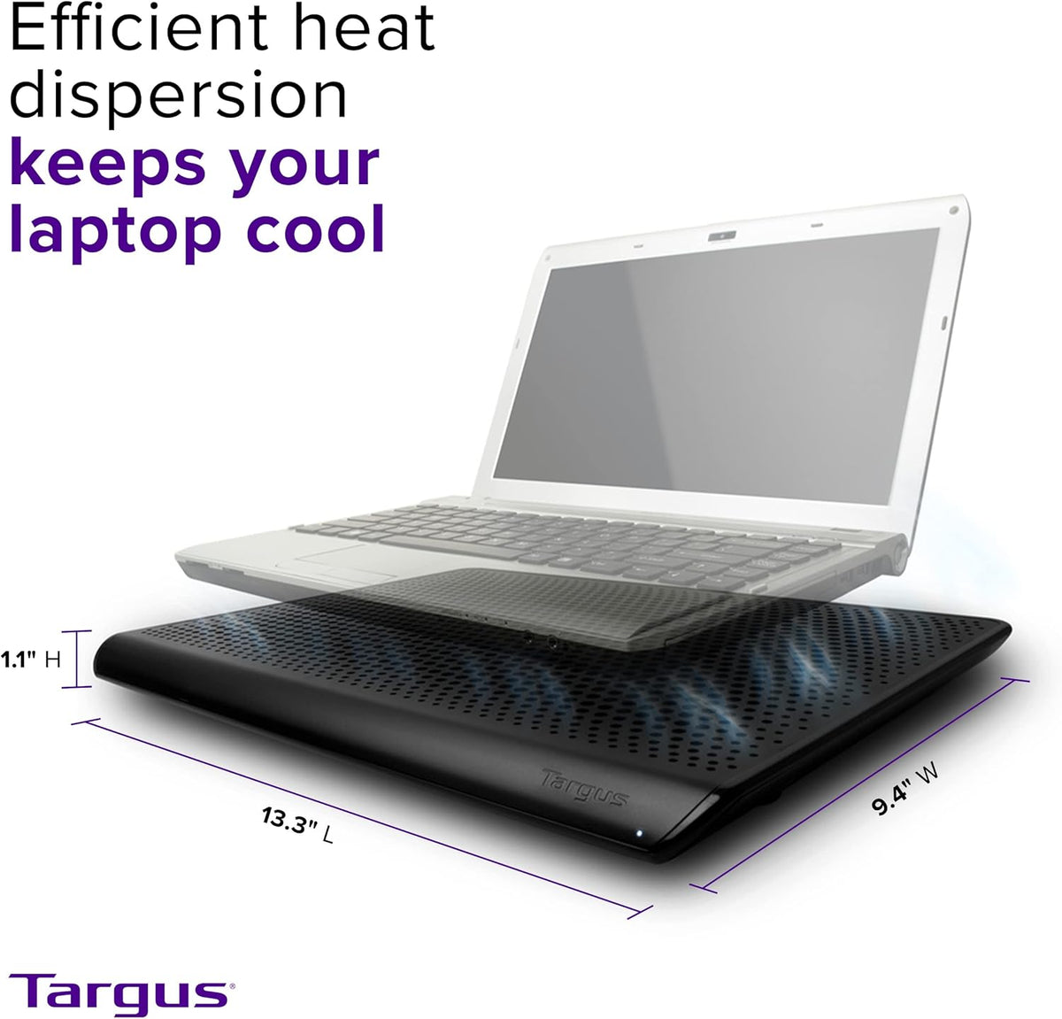 Targus Chill Mat for up to 16-Inch Laptop, Black (PA248U5)