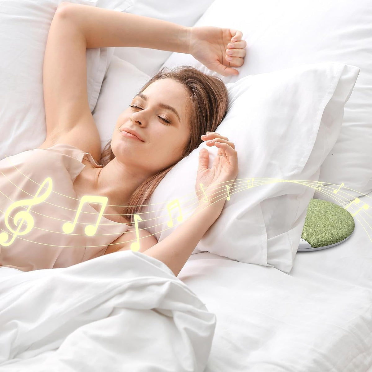 Generic Pillow Sleep Speaker - White Noise Sound Machine, Ultra-Thin Portable Device Featuring Adjustable Timer