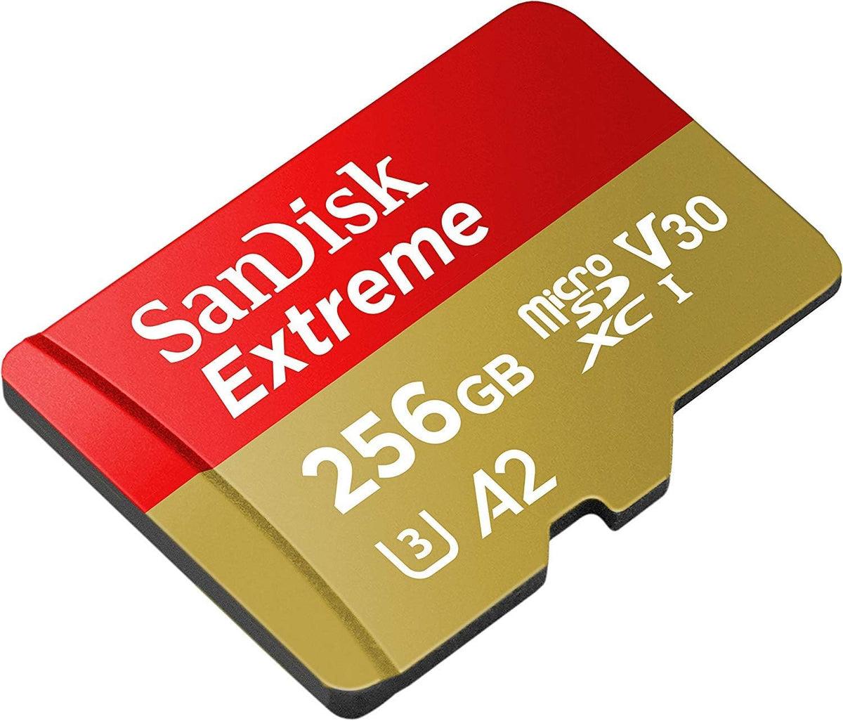 SanDisk Extreme 256GB Micro SD Card for GoPro - Works with Hero 9 Black, UHS-1 U3 / V30 A2 4K Class 10 Bundle