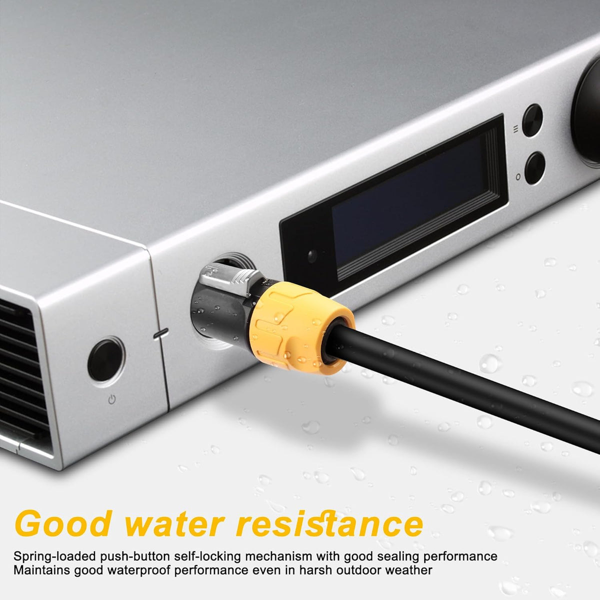 MEIRIYFA PowerCon Power Extension Cable 12AWG 3 Pin Male to Male Waterproof Extension for LED Screen