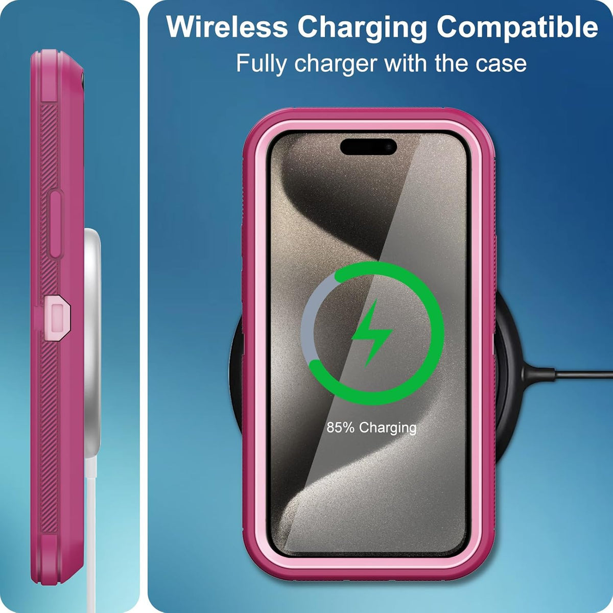 Shop iPhone 15 Pro Max Case - Heavy Duty, Full Body Rugged, Built-in Screen Protector, Shockproof & Dustproof