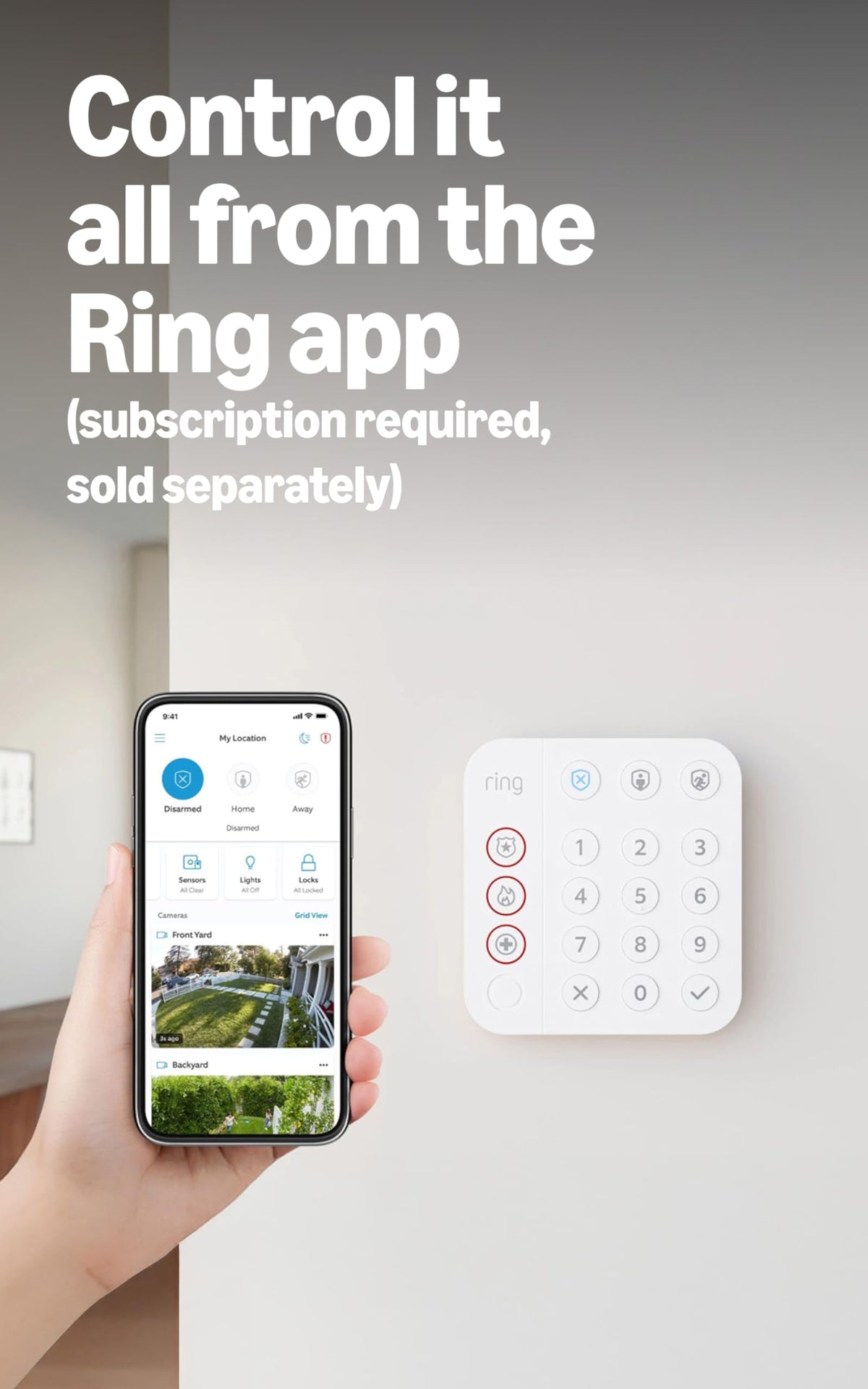 Ring Alarm 14-Piece Kit (newest model), Wireless smart home or business security system, expandable, easy setup, Mobile App Control, 24/7 Professional