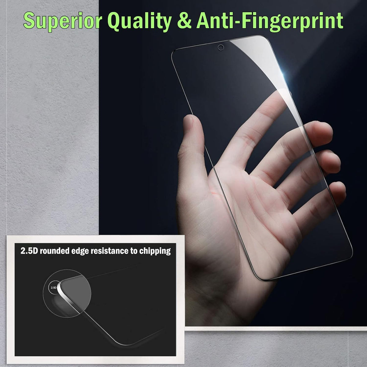3 Pack Screen Protector for Samsung Galaxy A53 5G with Camera Lens Protector, Ultra HD Tempered Glass, Case Friendly