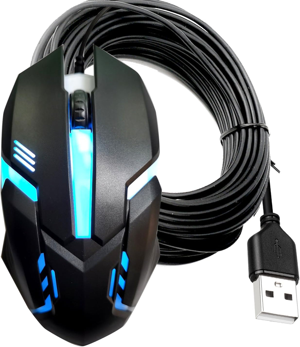 Long USB A Mouse 25FT, High Performance Wired Mouse for Windows PC, Laptop, Notebook, Mac, Chromebook