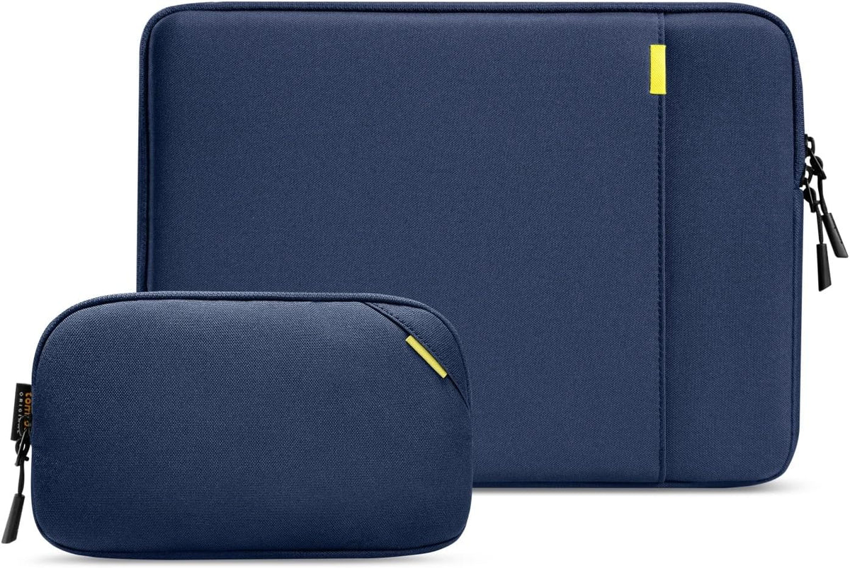 tomtoc 360 Protective Laptop Sleeve Set for 14-inch New MacBook Pro M4/M3/M2/M1 Pro/Max A3112 A3401 A3185 A2992 A2918 A2779 2024-2021, Water-Resistant MacBook Case Bag with Organized Accessory Pouch