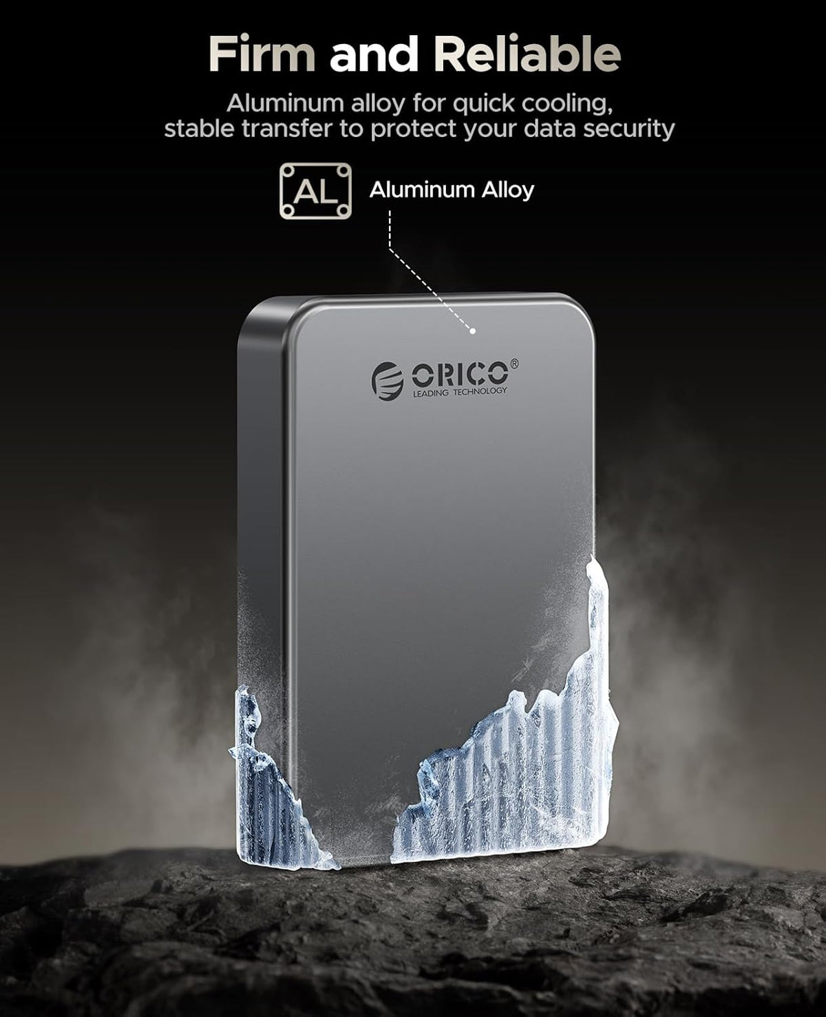 ORICO 2TB Magnetic Portable SSD, Aluminum Alloy, 4K 120 fps ProRes HDR Record and Store, Up to 2000MB/s, External Solid State Drive, Compatible with iPhone 16 Pro Max, Tablet, Computer - K20