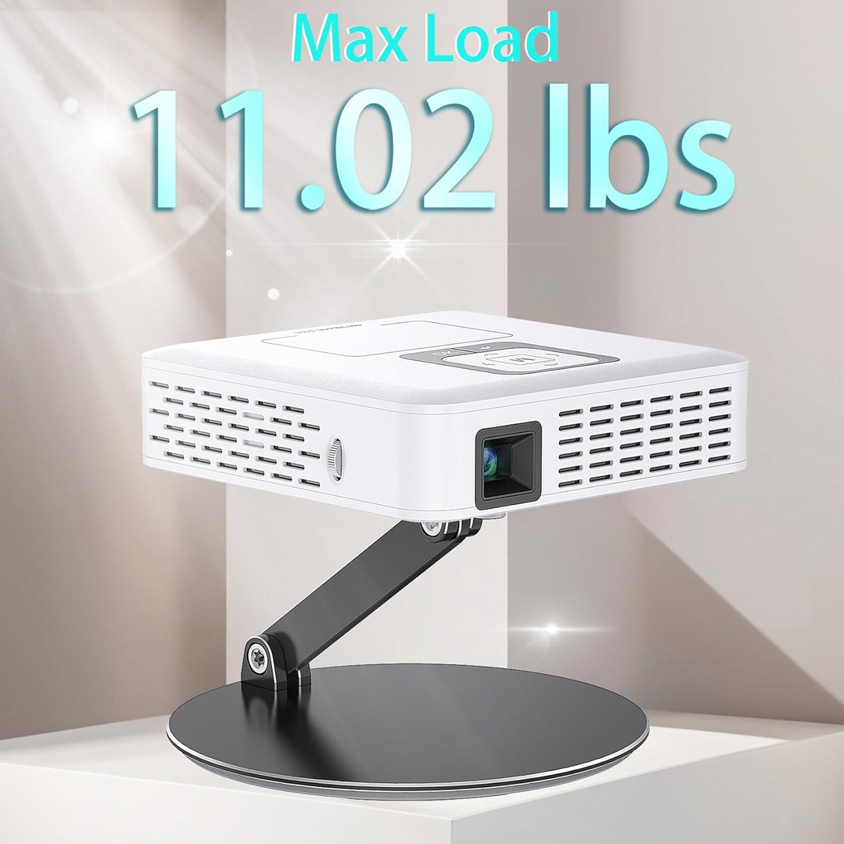 HISUNSING -Inch 360 Foldable Projector Stand, Universal Projector Mount with Screw, Rotation & Height Adjustable