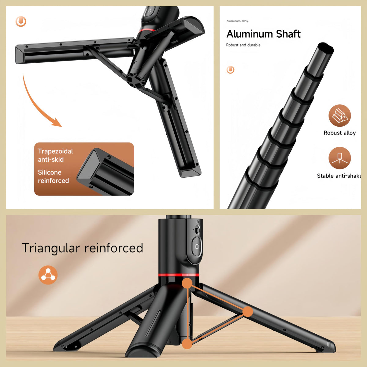Magnetic Mini Extendable Selfie Stick Tripod Holder Stand with Fill Light Bluetooth Wireless Remote for iPhone 15 14 13 12 & Android