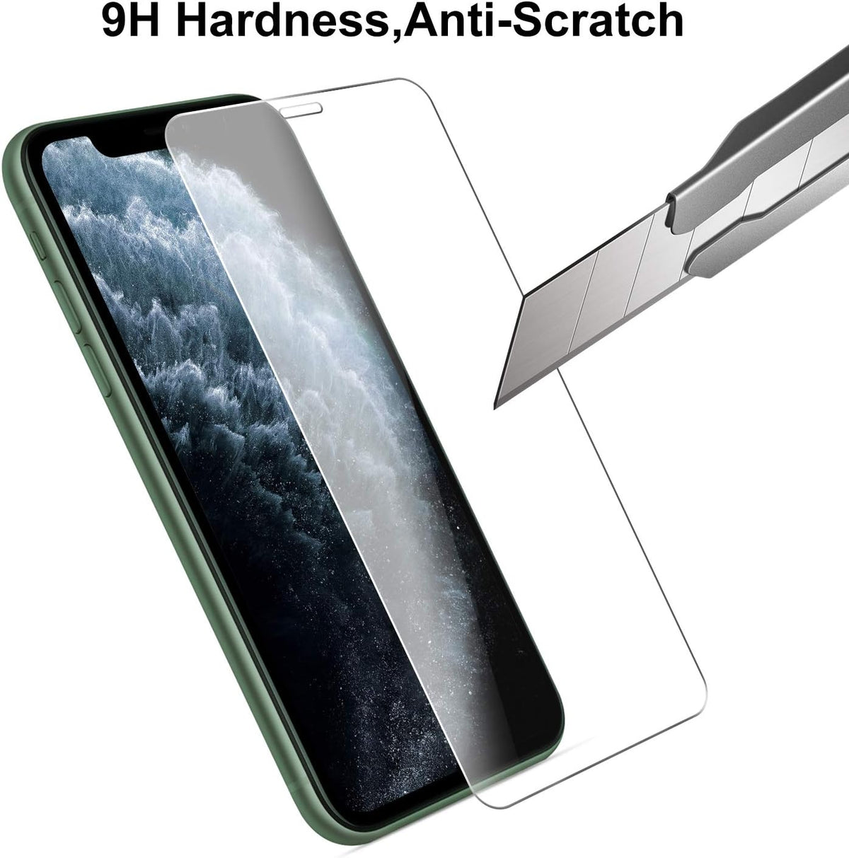 Beeyoka [3 Pack] Tempered Glass Screen Protector for iPhone 11 Pro Max - Front & Back, Camera Protector, Anti-Scratch