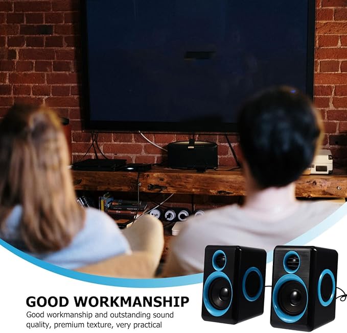 Mini USB 2.0 Speakers for Laptop and Desktop Computer Compact Loudspeaker Box with Dc 5v Power Portable Mini Speaker for Home Office and Gaming Use