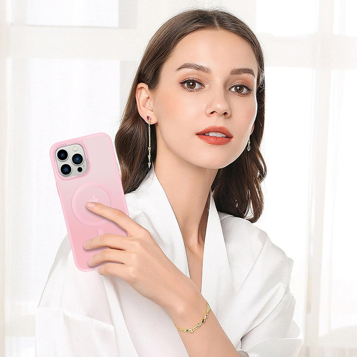 BENTOBEN iPhone 14 Pro Case, Tender Pink [Compatible with Magsafe] Slim Fit Shockproof Protective Cover (6.1")
