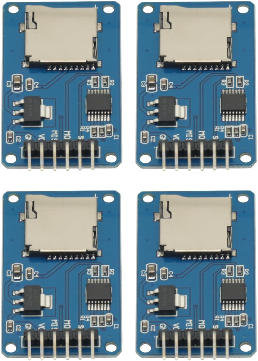 GODIYMODULES 4Pcs R3 2560 Micro SD Storage Expansion Board Micro SD TF Card Memory Shield Module SPI for Arduino SD