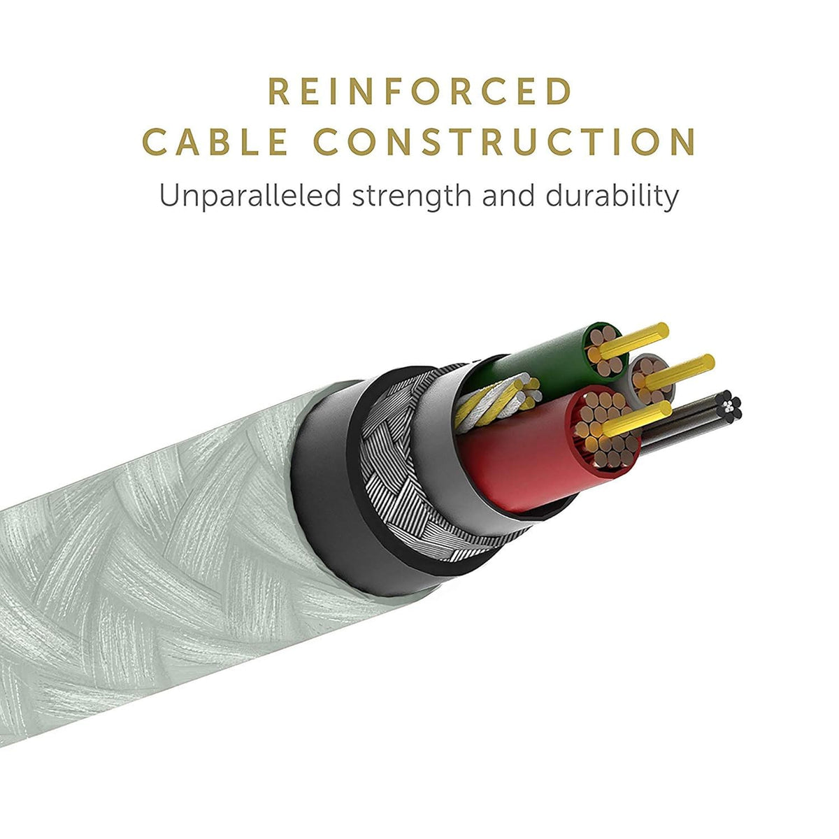Native Union Belt Cable USB-C to Lightning, 10ft Ultra-Strong Reinforced Cable for iPhone 14 and Earlier (Sage)