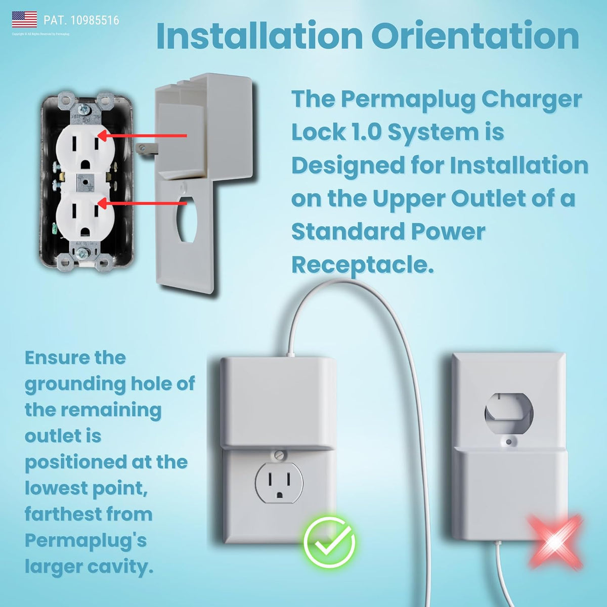 [Charger & Cable Included] Permaplug Anti-Theft Charger Lock, Compatible with iPhone 14/13/12, Safety Device