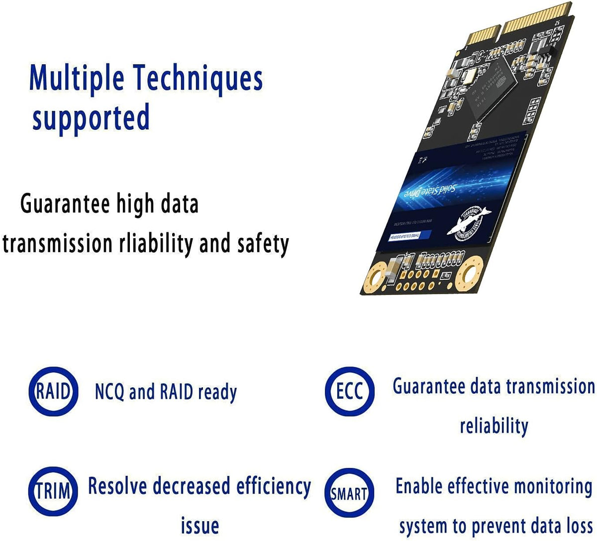 SSD mSATA 256GB Dogfish Internal Solid State Drive High Performance Hard Drive for Desktop Laptop SATA III 6Gb/s (256GB MSATA)