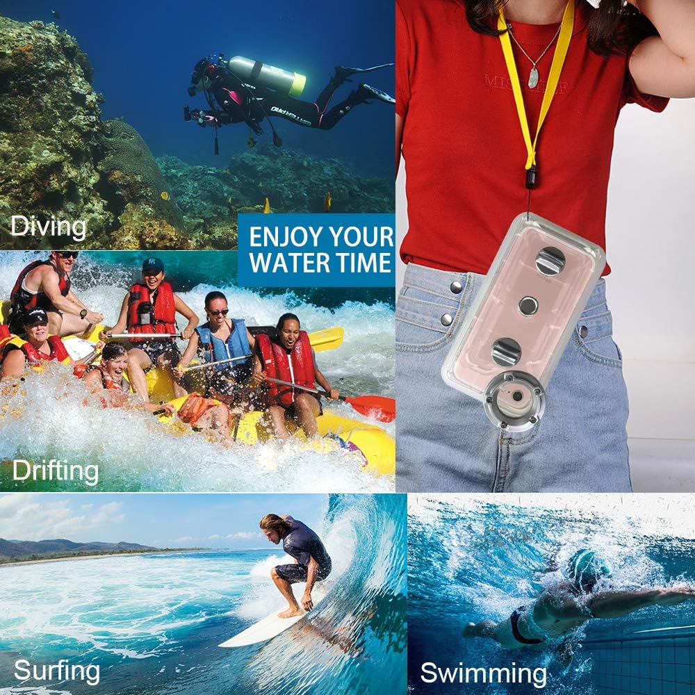 Underwater Photography Waterproof Phone Case Pouch for iPhone 6/7/8, Enhanced Dry Bag with Armband IPX8 Certified