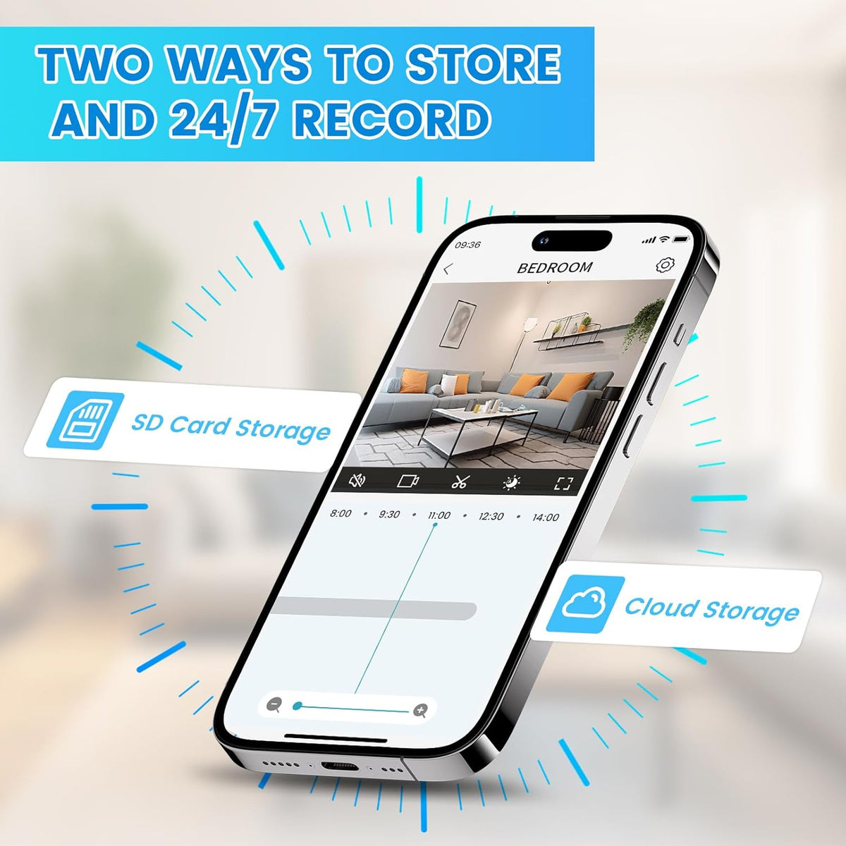 Light Bulb Security Camera, Ring 2.4G Hz WiFi Camera for Home Security with Spot Light, 24/7 Recording (2 x Light Bulb)
