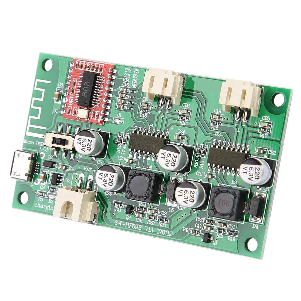 Bluetooth Power Amplifier Board 2 6W DC 5V/3.7V Lithium Battery Management HF69B for 4 , 6 , 8 Speakers