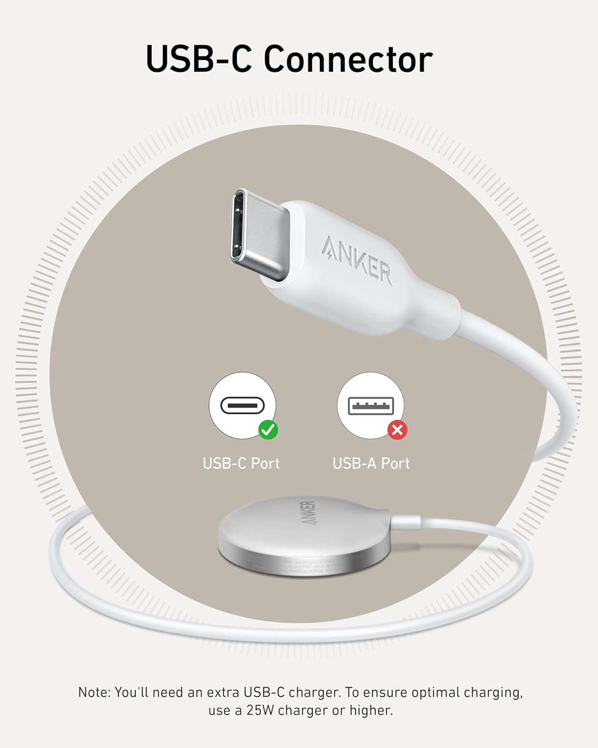 Anker MagSafe Charger Compatible, MagGo Magnetic Wireless Charger (Pad), Qi2 Certified 15W for iPhone 15/15 Plus/15