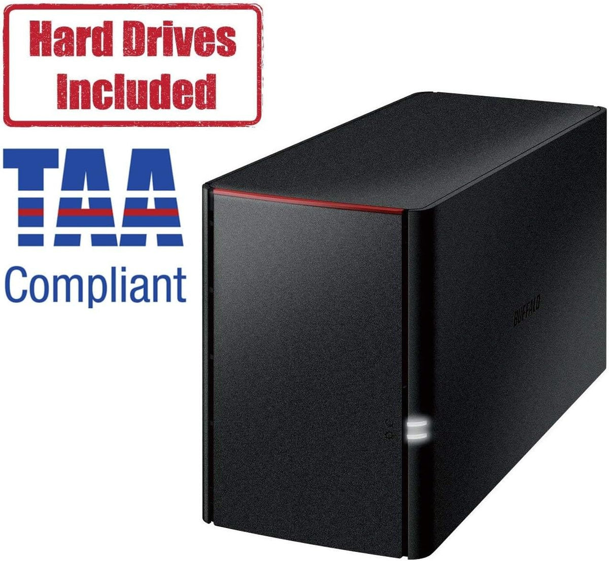 BUFFALO LinkStation SoHo 220 2-Bay Personal Cloud Office NAS 4TB (2x2TB) with Hard Drives Included